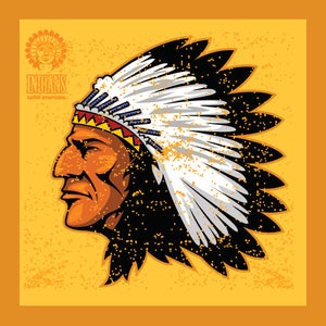 AMERICAN INDIAN Chief Head Dress Clipart-Vector Clip Art Graphics-Digital Download-Template Design-Logo-Badge-Emblem-Sign-eps,ai,svg,cdr,pdf
