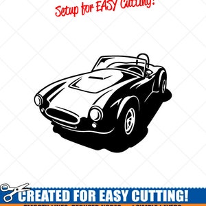 FORD MUSTANG Shelby Cobra 1965 Clipart-Vector Clip Art Graphics-Digital Download-Cut Ready Files-CNC-Logo-Vinyl Sign Design-eps, ai, svg, dxf