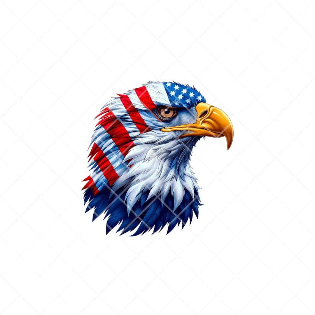 Bald Eagle Flag Clipart-clip Art Graphics Design-digital Download Image