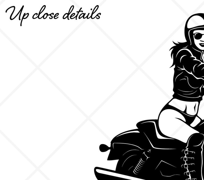 Download Harley Motorcycle Girl Clipart Vector Clip Art | Etsy
