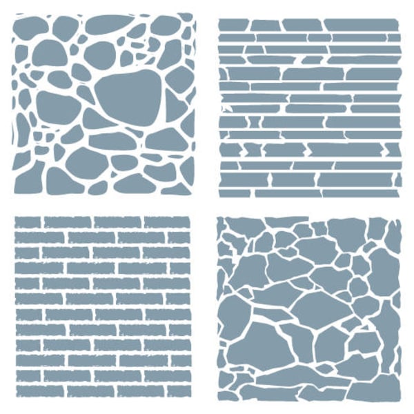 STONE + BRICK CLADDING Backgrounds Clipart -Vector Clip Art Graphics -Digital Download -Wall Texture Template Design -eps, ai, svg, cdr, pdf