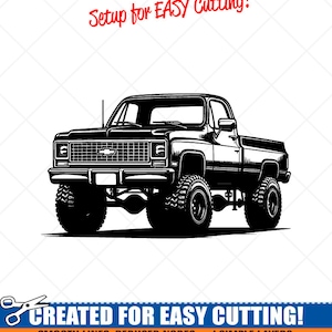 Chevy-Chevrolet 4x4 Truck SVG Clipart-Vector Clip Art Graphics-Digital Download-Cut Files-CNC-Logo-Vinyl Sign Design -png, eps, ai, dxf, pdf
