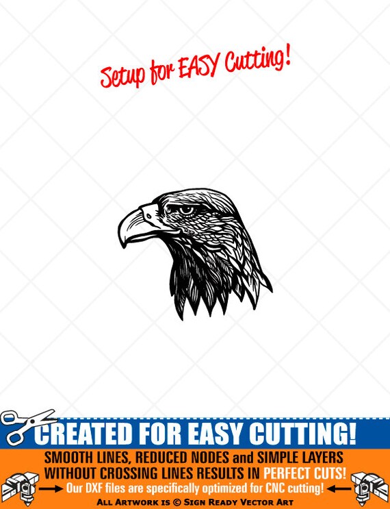 Detailed Eagle Head Clipart Vector Clip Art Graphics Digital Etsy