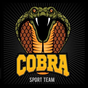 COBRA SNAKE MASCOTTE sport Team Clipart-Vector Clip Art Graphics-digitale Download-Business Logo Design sjabloonbestanden - eps, ai, svg, cdr, pdf