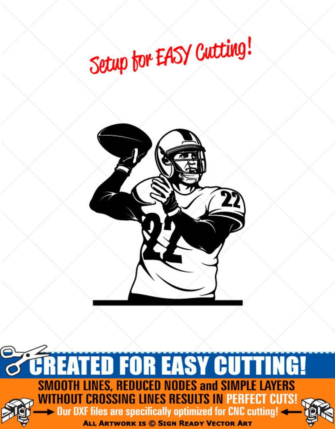 Quarterback FOOTBALL Player Clipart-vector Clip Art Graphics-digital