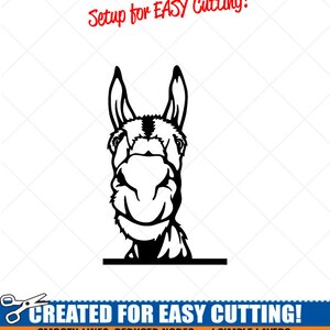 Esel Clipart-Vektor Clip Art Grafik -Digital Download Bild-Cut Ready Files-CNC-Logo-Vinyl Sign Design-eps, ai, svg, dxf,png,pdf