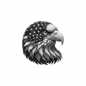 Bald Eagle Flag Clipart-clip Art Graphics Design-digital Download Image
