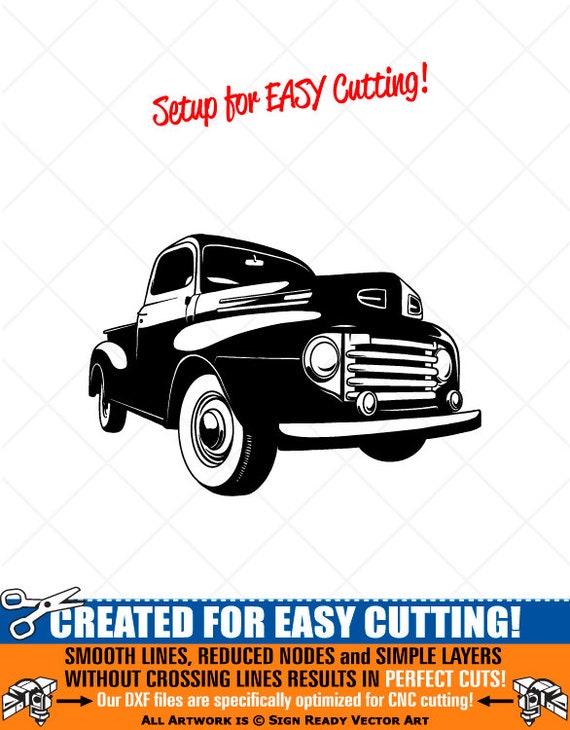 Ford F47 Truck SVG, Clipart-Vector Clip Art Graphics-Digital Image  Download-Cut Ready Files-CNC-Logo-Vinyl Sign Design-eps, ai, dxf, png,pdf
