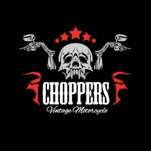 CHOPPER MOTORCYCLE BIKER Clipart-Vector Clip Art Graphics-Digital Download-Template Design Files-Logo-Badge-Emblem-Sign -eps, ai,svg,cdr,pdf