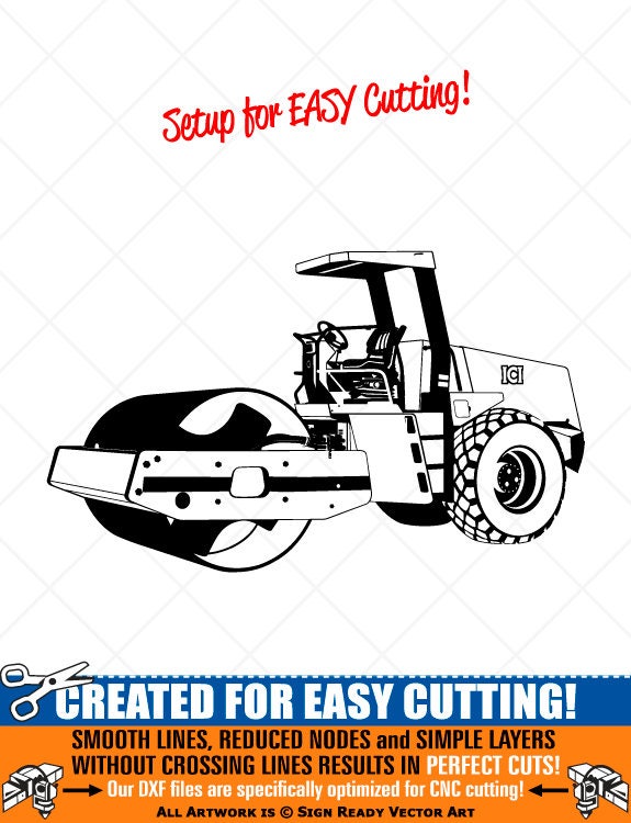 Road Compactor Roller Clipart-vector Clip Art Graphics-digital Download ...
