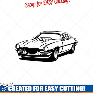 Chevy-Chevrolet Camaro Split Bumper 1970-73 Clipart-Vector Clip Art Graphics-Download Cut Files-CNC-Logo-Vinyl Sign Design-eps, ai, svg, dxf