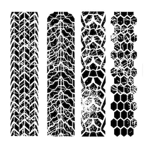 TIRE TRACKS Set Clipart -Vector Clip Art Graphics -Digital Download Images -Offroad Mud Marks Design Template Flies -eps, ai, svg, cdr, pdf