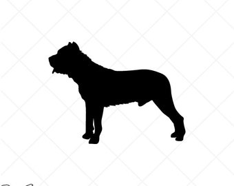 Presa Canario SVG Dog Silhouette Clipart-Vector Clip Art Graphics Download Image-Cut Ready Files-Vinyl Sign Design -eps, ai, dxf, png, pdf