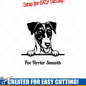 Gluren vloeiend FOX Terrier Dog Clipart-Vector Clip Art Graphics Download-Cut Ready Files-CNC-Logo-Vinyl Sign Design -eps, ai, svg, dxf, png