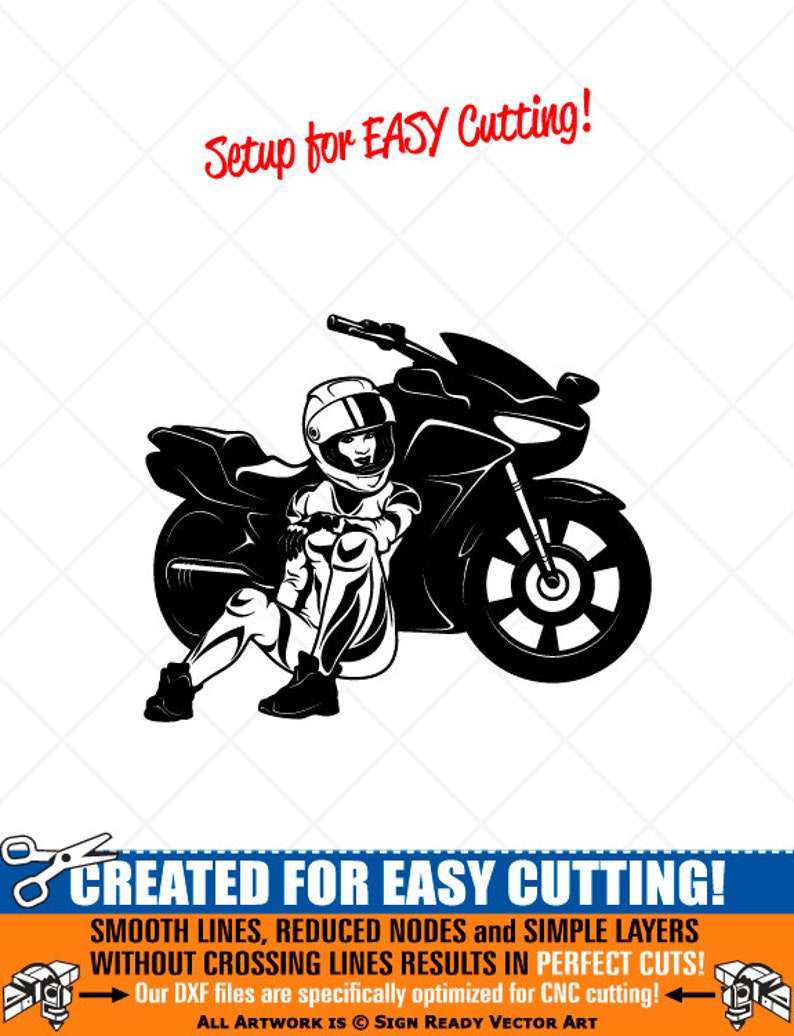 Download Sexy Motorcycle Girl Clipart-Vector Clip Art Graphics-Digital | Etsy