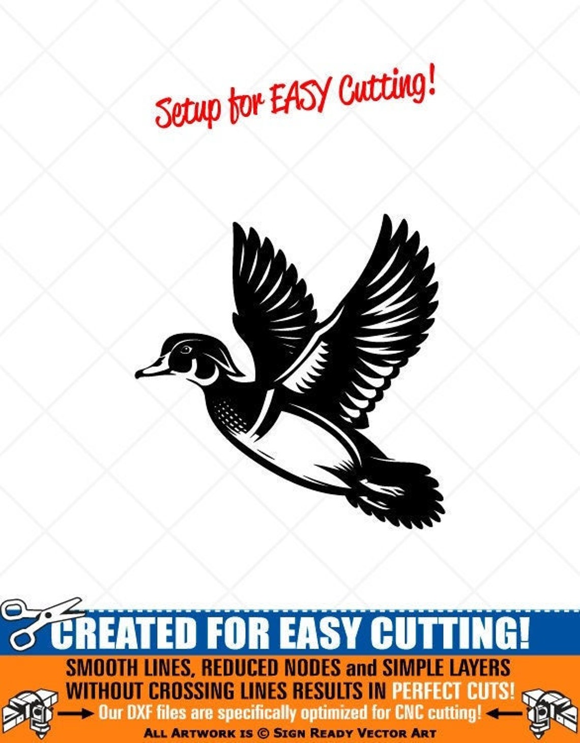 Flying Wood Duck SVG Clipart-vector Clip Art Graphics-digital Download ...