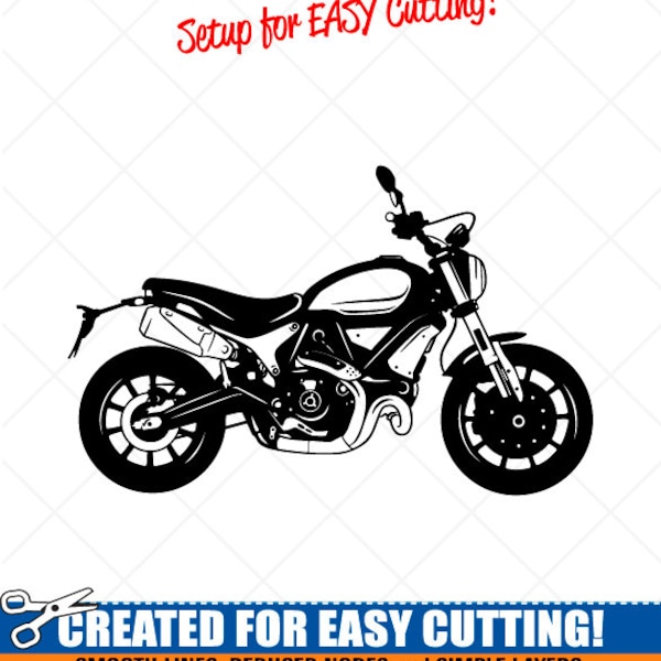 DUCATI SCRAMBLER 1100 Motorcycle svg Clipart-Vector Clip Art Graphics Image-Cut Ready Files-Vinyl Sign Design-CNC-Logo-eps, ai, dxf, png,pdf