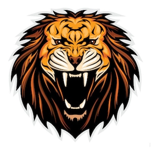 Löwen-Maskottchen-Sport-Team Clipart Vektor Clip Art Grafik-Digital Download-Business Vorlage Logo Design Bilddateien - Eps, Ai, Svg, cdr, pdf