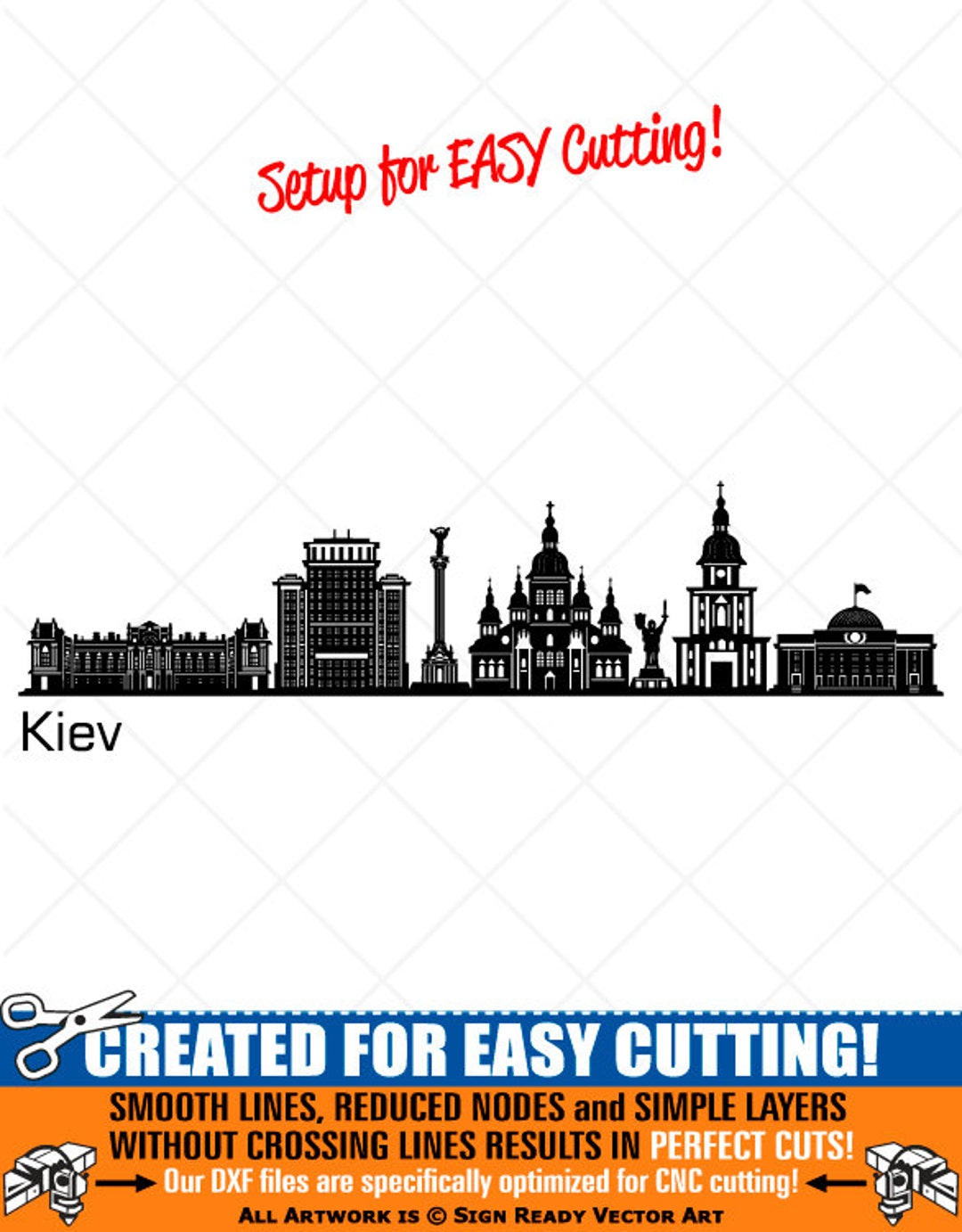 Kiev City Skyline Clipart-vector Clip Art Online in India - Etsy