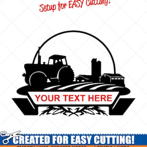 FARM LIFE Stencil Clipart-Vector Clip Art Graphics-Digital Download Image-Farmhouse Cut Ready Vinyl Sign Design-eps, ai, svg, dxf, png, pdf