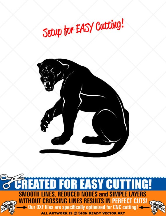 Black Panther Clipart Vector Clip Art Graphics Digital Etsy