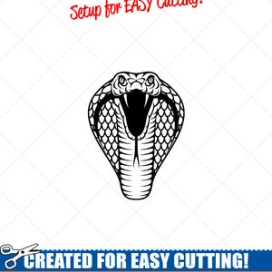 COBRA SNAKE hoofd Clipart-Vector Clip Art Graphics-digitale Download - klaar Design voor bestanden-CNC-Logo-Vinyl-teken Cut - eps, ai, svg, dxf, png, pdf