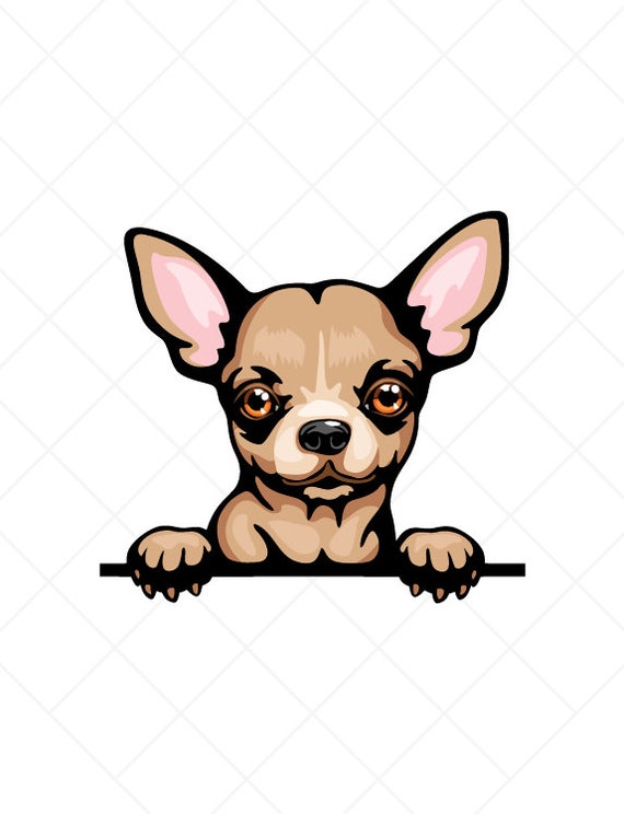 Chihuahua Peeking Dog Clipart Svg Eps Png Jpg-vector Clip Art