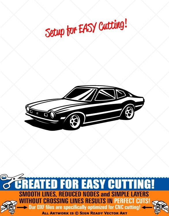 FORD Maverick 1970 svg Clipart-Vector Clip Art Graphics-Digital Download-Cut Ready Files-CNC-Logo-Vinyl Sign Design -eps, ai, dxf, png, pdf