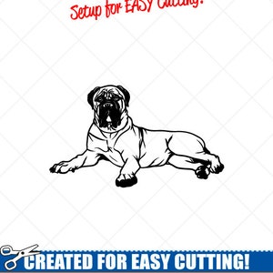 BULLMASTIFF Dog Clipart-Vector Clip Art Graphics-Digital Download Image-Cut Ready Files-CNC-Logo-Vinyl Sign Design-eps, ai, svg, dxf,png,pdf