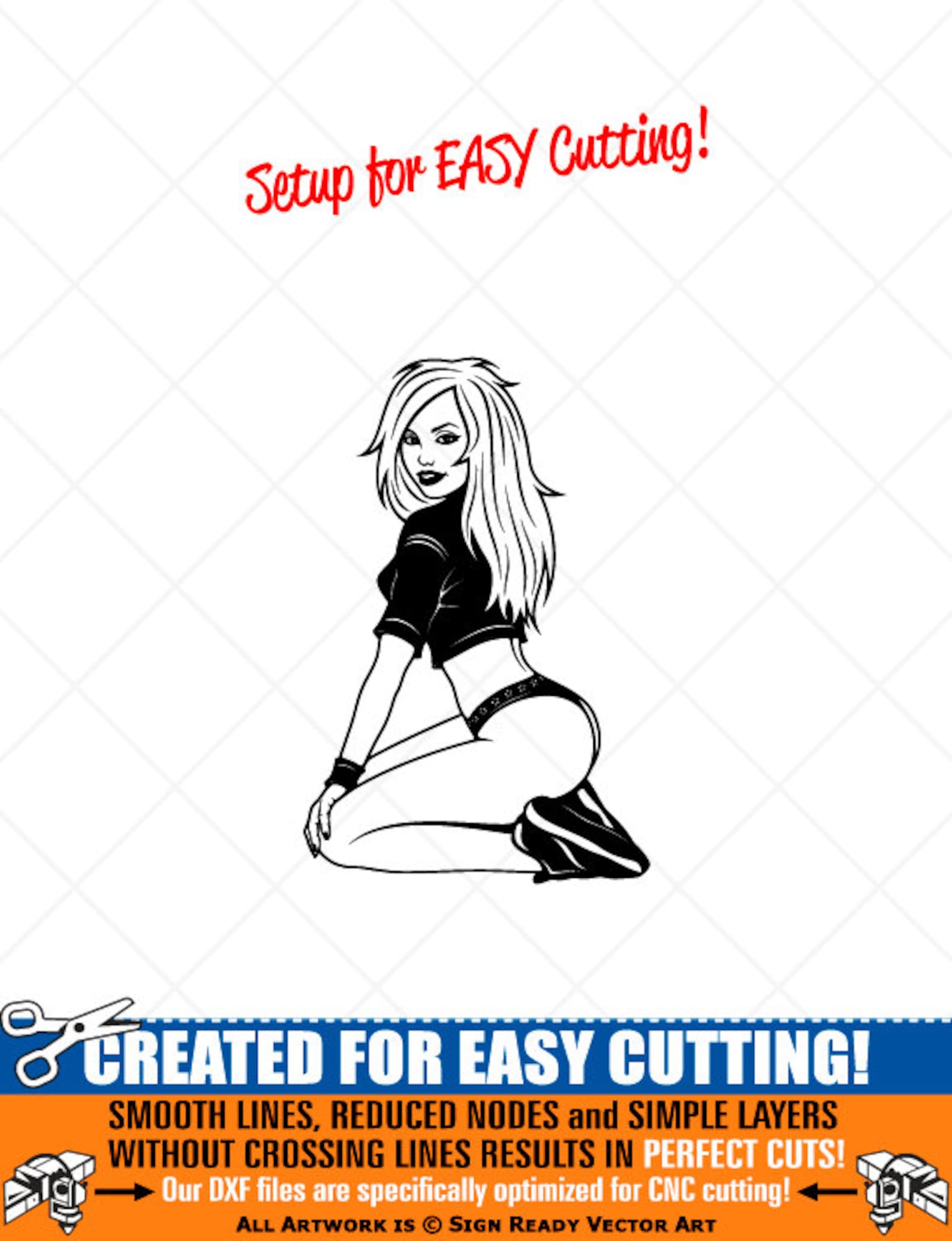 SEXYHOT WomanGirl ClipartVector Clip Art GraphicsDigital Etsy