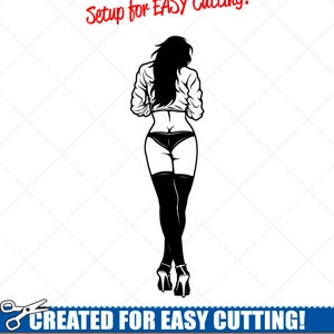 SEXY WOMAN-Girl Clipart-Vector Clip Art Graphics-Digital Download Image-Cut Ready Files-CNC-Vinyl Sign Design-Logo-eps, ai, svg, dxf,png,pdf