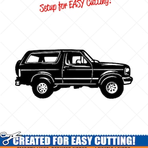 FORD Bronco Truck 1993 SVG Clipart-Vector Clip Art Graphics-Digital Download-Cut Ready Files-CNC-Logo-Vinyl Sign Design -eps, ai, dxf, png