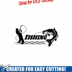 Download Art Collectibles Clip Art Trout Fishing Emblem Fish Clipart Vector Clip Art Graphics Digital Download Cut Ready Files Cnc Logo Vinyl Sign Design Eps Svg Dxf Png Ai