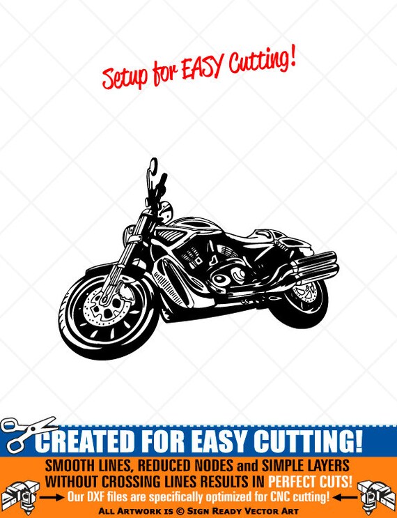 Download Dxf Png Pdf Svg Motorcycle Bike Clipart Vector Clip Art Graphics Digital Download Image Cut Ready Files Cnc Logo Vinyl Sign Design Eps Ai Clip Art Art Collectibles