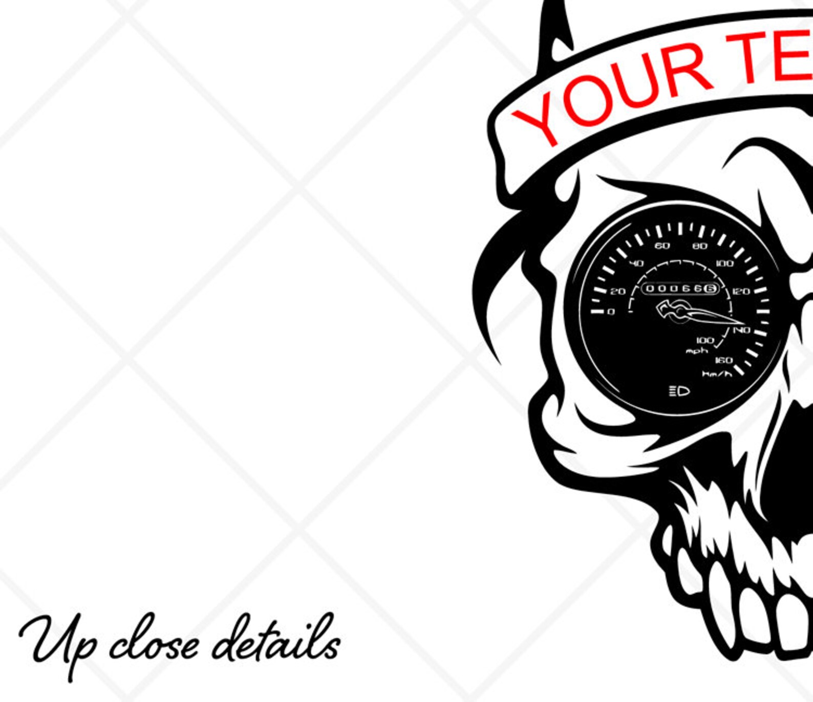 Racing Gauges Skull Sign Template Clipartvector Clip Art Etsy