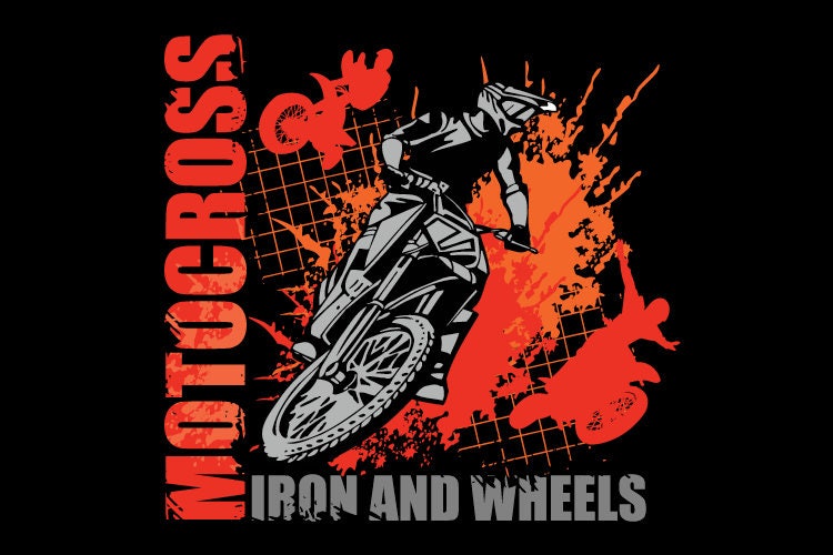 motocross rider on back wheel Poster