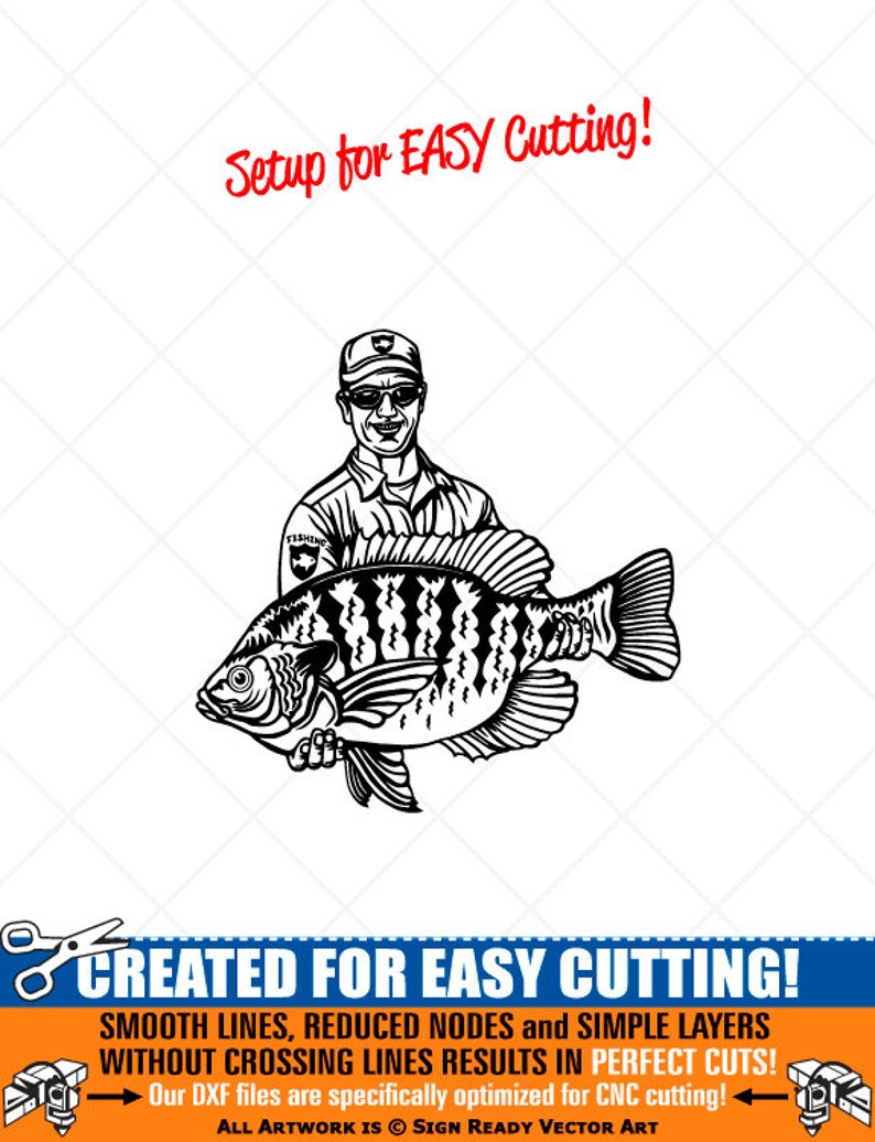 Download Png Pdf Svg Ai Dxf Crappie Fish Fishing Clipart Vector Clip Art Graphics Digital Download Cut Ready Files Cnc Logo Vinyl Sign Design Eps Clip Art Art Collectibles Tripod Ee
