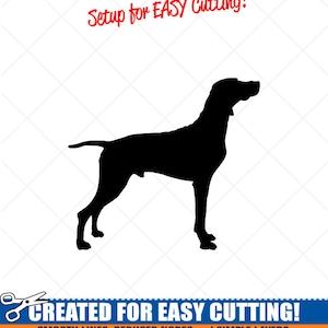 Vizsla SVG Hund Silhouette Clipart-Vektor Clip Art Grafik Download Bild-Cut Ready Files-Cricut Vinyl Sign Design -eps, ai, dxf, png, pdf