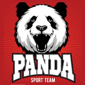 PANDA BEAR MASCOT Sports Team Clipart -Vector Clip Art Graphics-Digital Download-Business Template Logo Design Files -eps, ai, svg, cdr, pdf