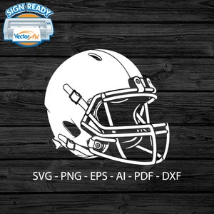 Football Helmet SVG Clipart-Vector Clip Art Graphics-Digital Download Image-Cut Files-Logo-Vinyl Sign Design-eps, ai, ,dxf ,png, pdf