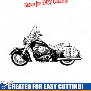 Indian Chief Vintage Motorcycle svg Clipart-Vector Clip Art Graphics Image-Cut Ready Files-Vinyl Sign Design-CNC-Logo-eps, ai, dxf, png, pdf