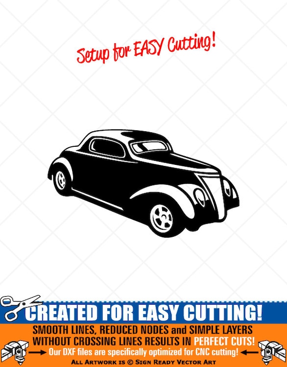 1940 Ford Deluxe Hot Rod Clipart-vector Clip Art Graphics-digital