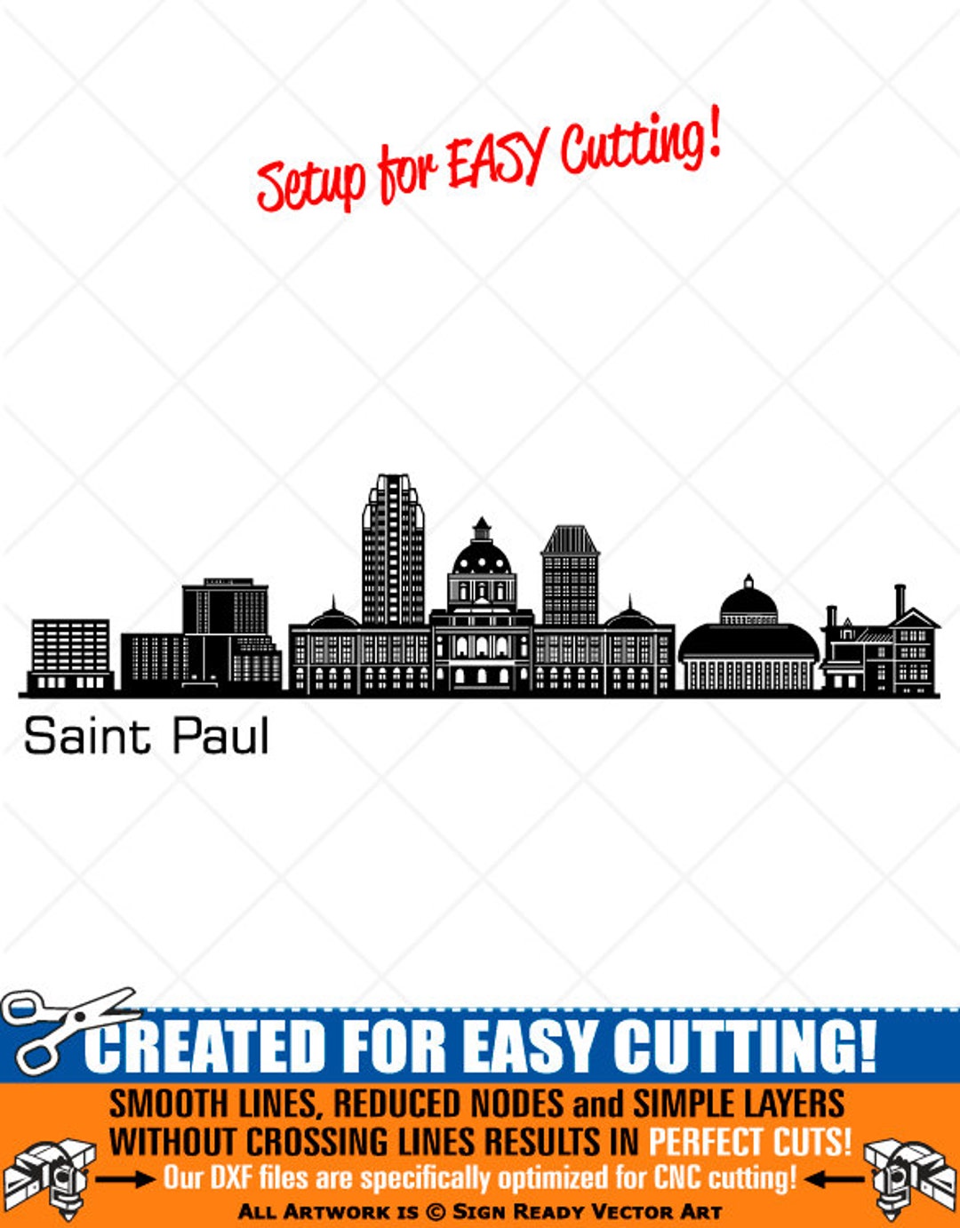 Saint Paul City Skyline Clipart-vector Clip Art Graphics-digital ...