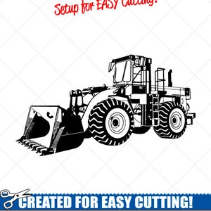 Front End Radlader Clipart - Vektor ClipArt Grafiken - digitaler Download-Cut Ready Dateien-CNC-Vinyl Zeichen Design-Logo-eps, ai, Svg, Dxf, Png