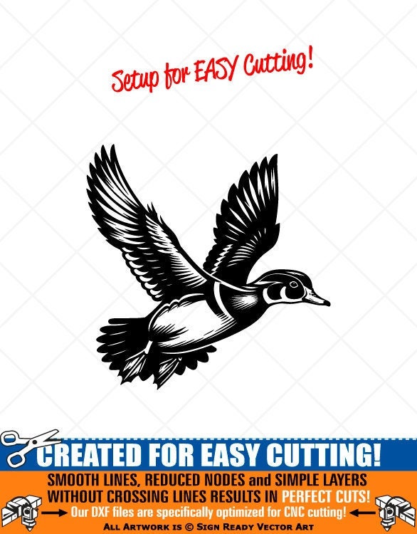 Flying Wood Duck SVG Clipart-vector Clip Art Graphics-digital Download ...