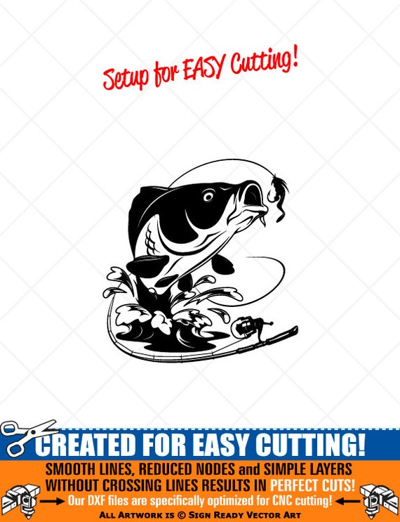 Carp Fly Fishing Fish Clipart Vector Clip Art Graphics Digital Etsy