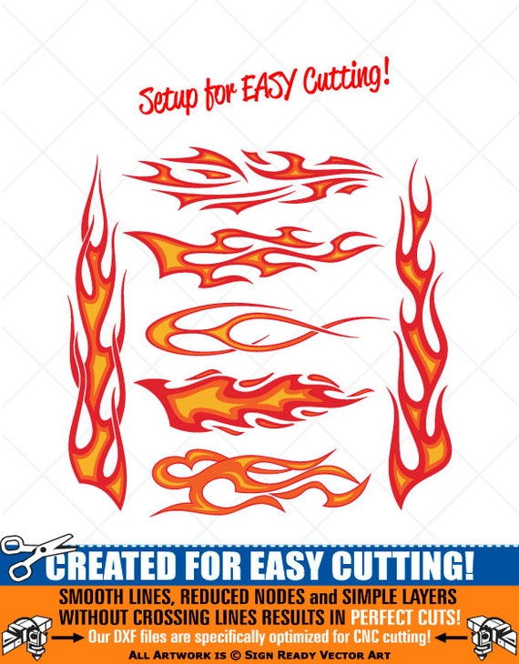 Flames Decal for Pinewood Derby Cars