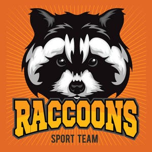 WASCHBÄREN-Maskottchen-Sport-Team-Clipart-Vektor Clip Art Grafik-digitalen Download-Business-Template-Logo-Design-Dateien - Eps, Ai, Svg, cdr, Pdf
