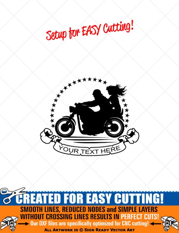 Motorcycle Logo Sign Template Clipart Vector Clip Art Etsy