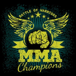 MMA-Mixed Martial Arts SPORTS Clipart -Vector Clip Art Graphics -Digital Download-Template Design Files-Logo-Badge-Emblem-Sign -eps, ai, svg